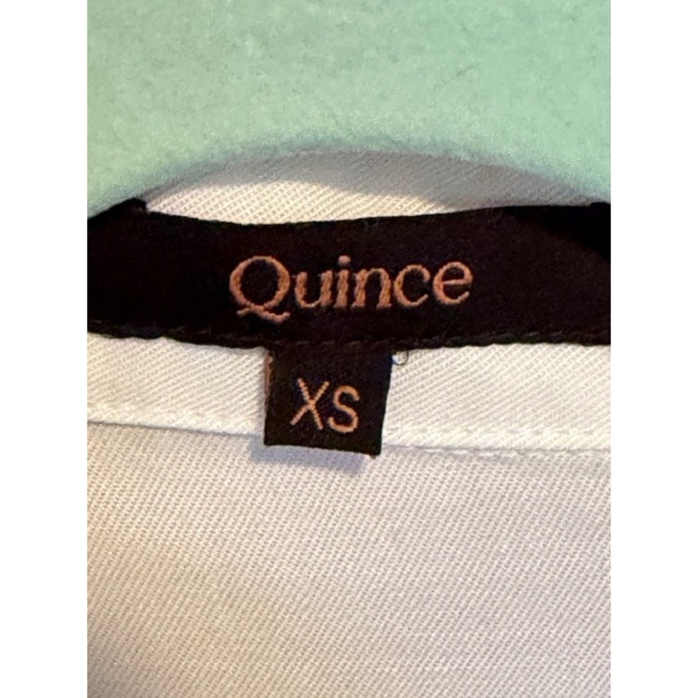 Quince White 100% Tencel Lyocell Short Sleeve Button Down Shirt Women XS - Picture 6 of 7